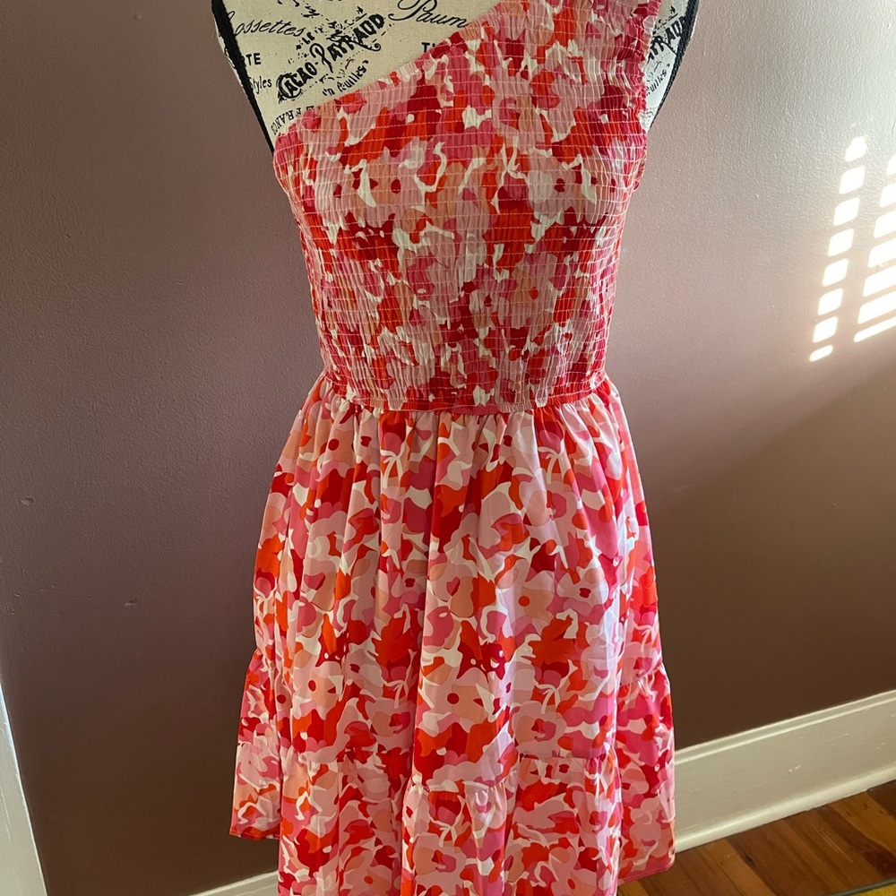 Floral One Shoulder Dress